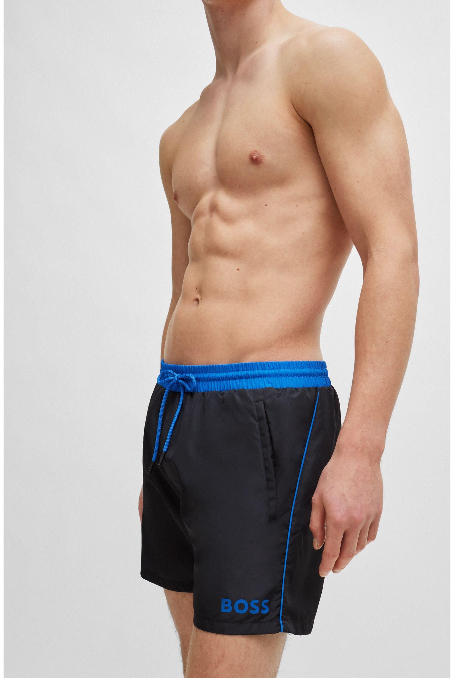 BOSS Herren Starfish A Schnell trocknende Badeshorts mit Kontrast-Logo