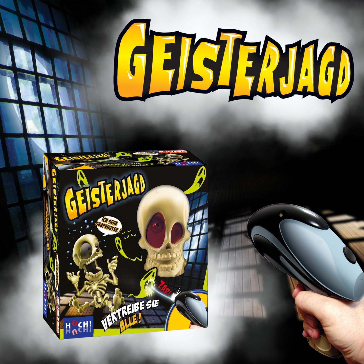 HUCH! | Caza de Fantasmas | Juegos de Mesa a Partir de 6 años | ¿Puedes atrapar el espíritu huido? | Regalos para niños | Juguetes para niños de 6 años | Juego de Fiesta para niños | A Partir de 2