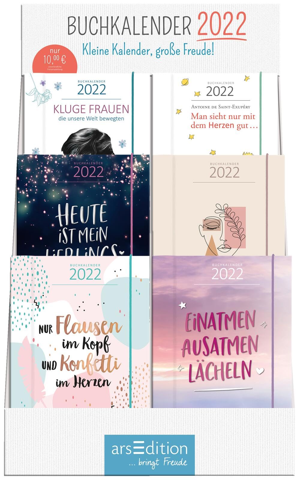 Display Buchkalender 2022: Mit 6 x 6 Ex.