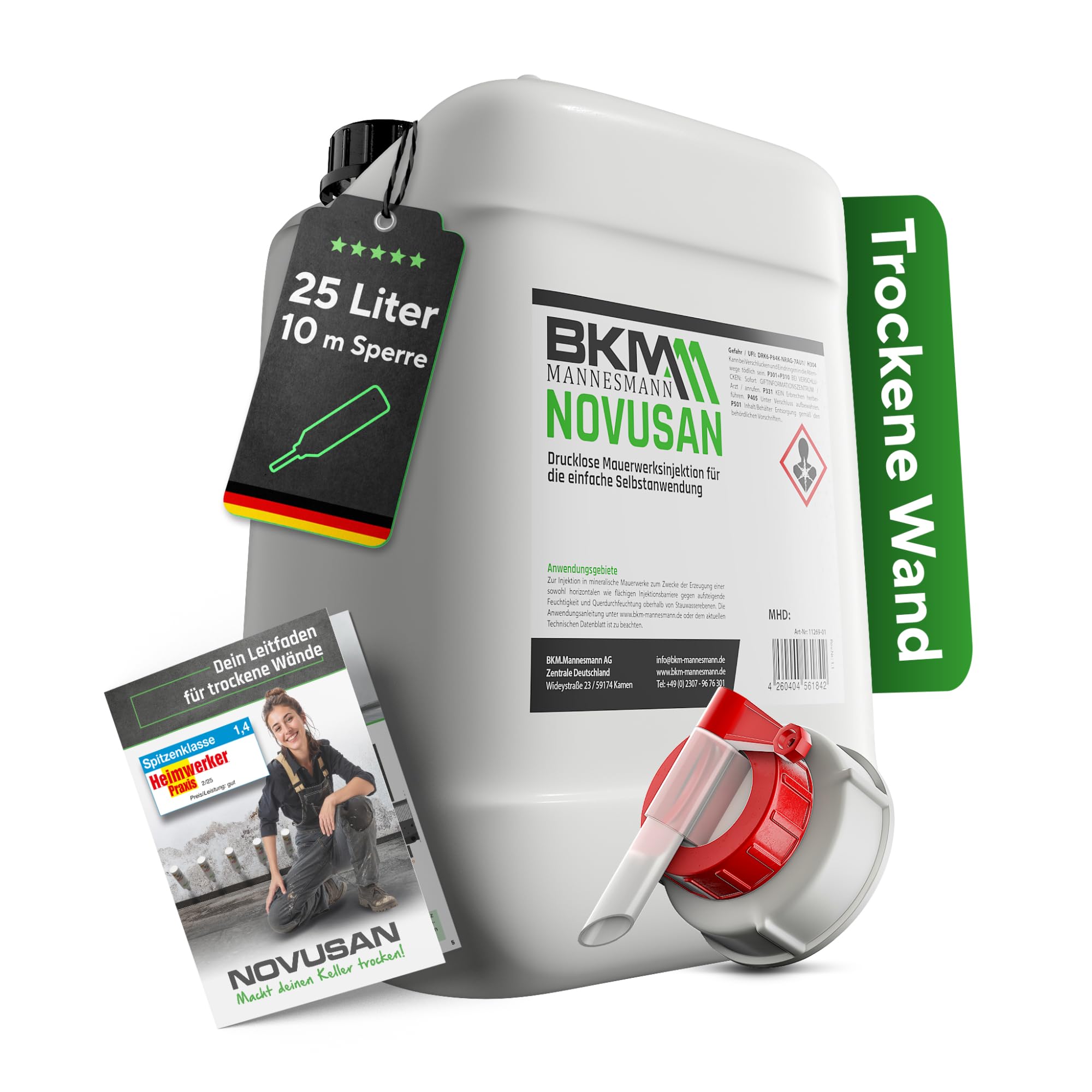 Kanister mit Dosierhahn - Horizontalsperre Injektion 25 Liter