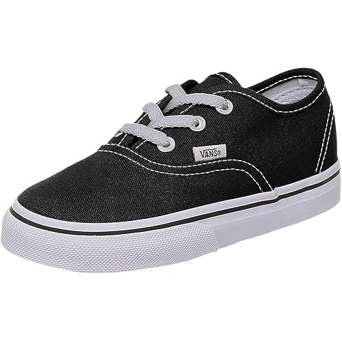 Vans Men's Authentic (Little Big Kid),Black/True White,11 M US Little Kid
