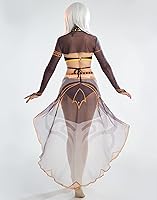 Vista 4 de haikyuu Conjunto de bikini derivado de anime para mujer con falda envolvente de gasa, traje de baño de dos piezas