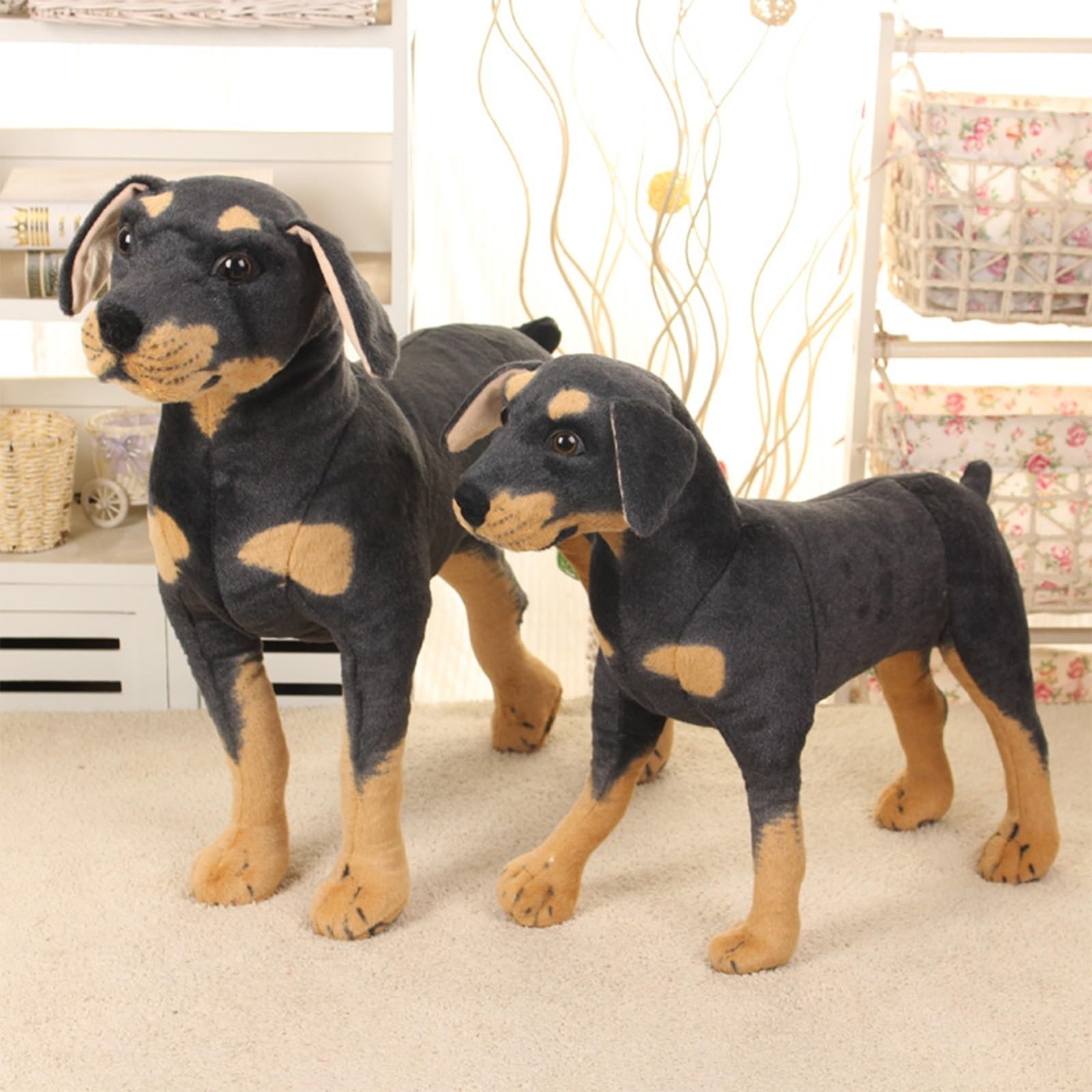 Perro de peluche grande XXL de peluche realista, perro de peluche, juguete de peluche, regalo para niños y adultos (60 cm)