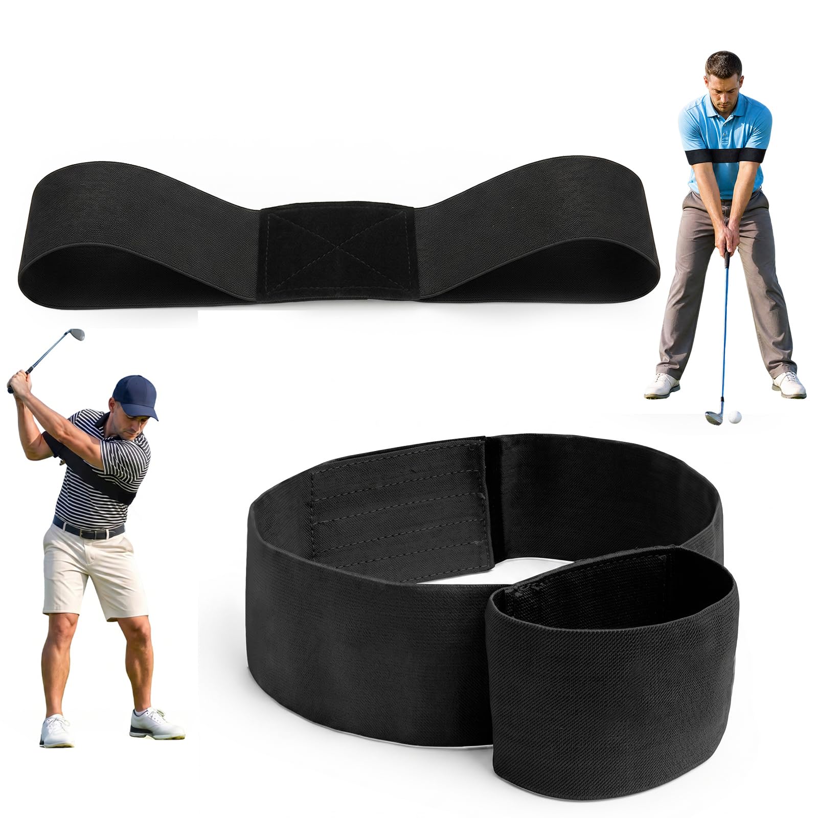Hounyou 2 Pcs Slider Adjustable Golf Aid, Golf Trainer Aid for Swing Practice, Slider Golf Aids for Men Women Beginners