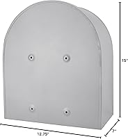 Vista 6 de Buzón de acero para montaje en pared, color gris (grande)