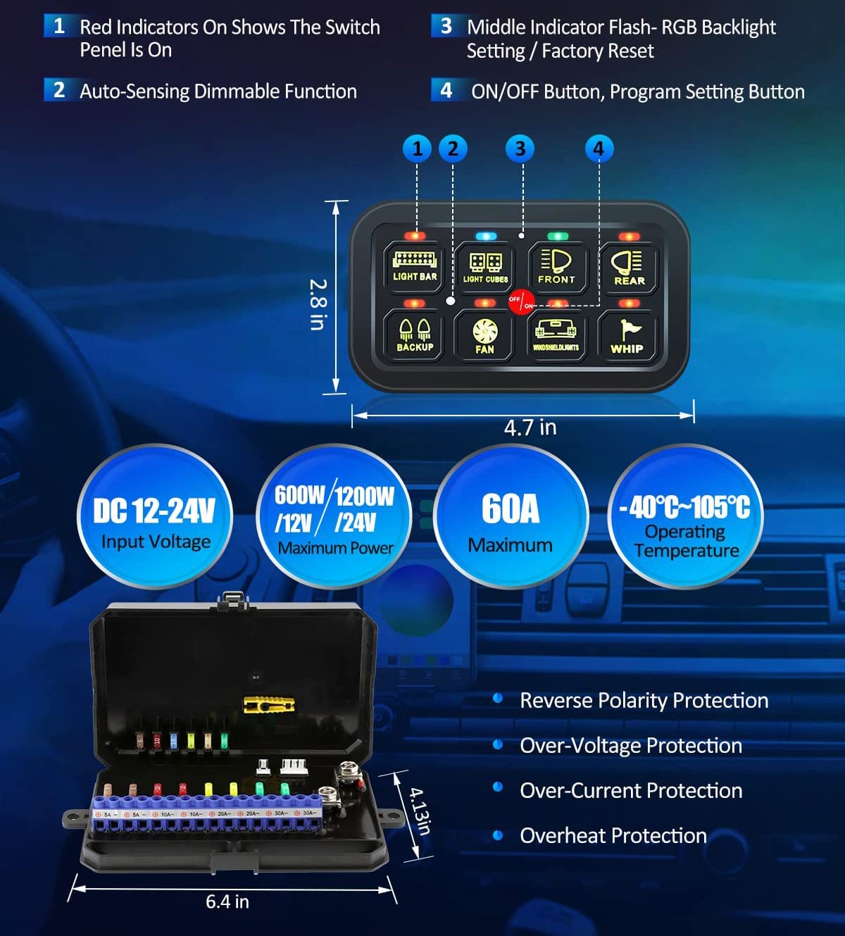 Nuovo Indicatore Luminoso LED Di Avviso Pilota Metallico Da Pannello Da 16 Mm 122436v Per Barca Auto Yacht~p61037701 - Foto 7