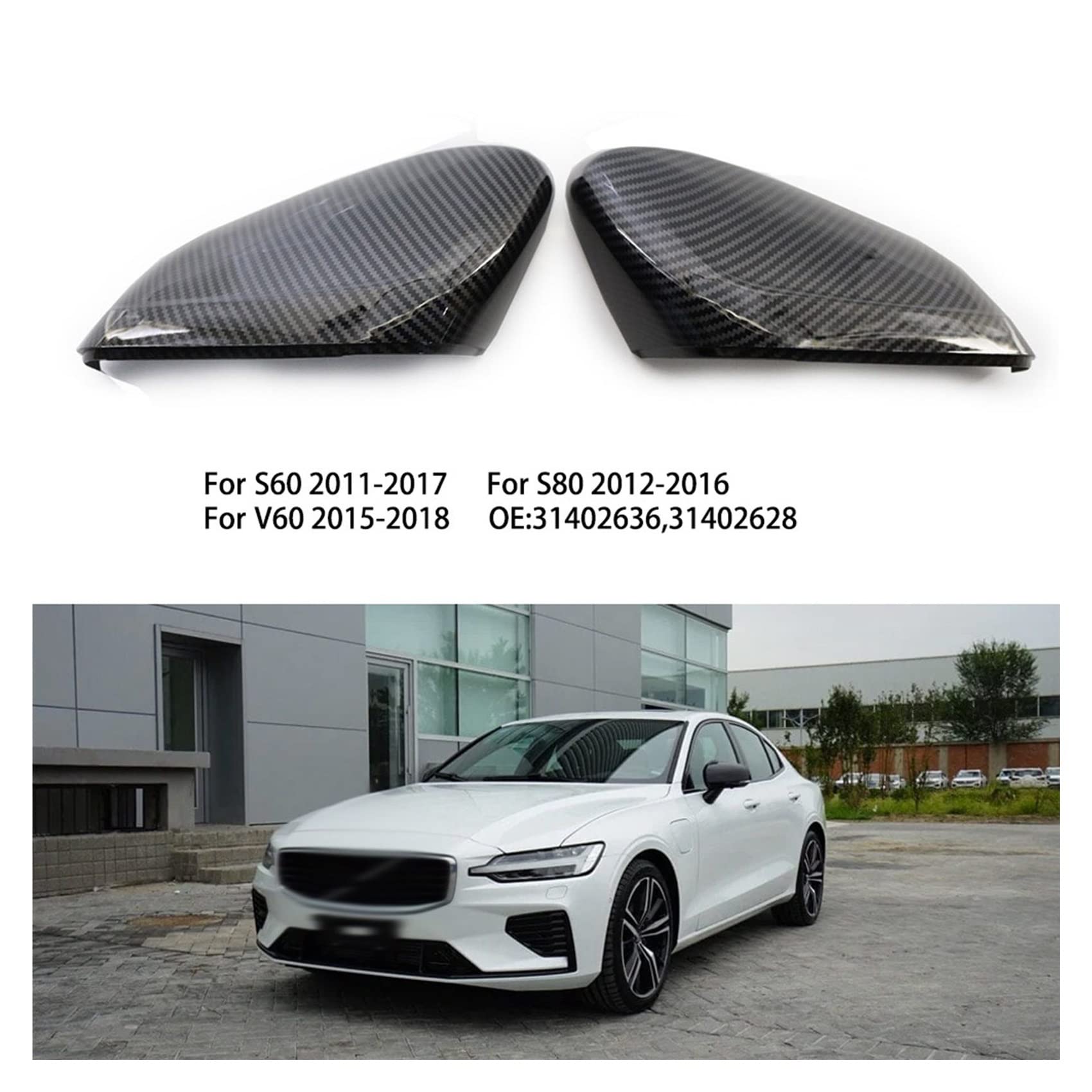 Amazon.com: Car Rearview Mirror Cover Mirror Cover Caps Side 