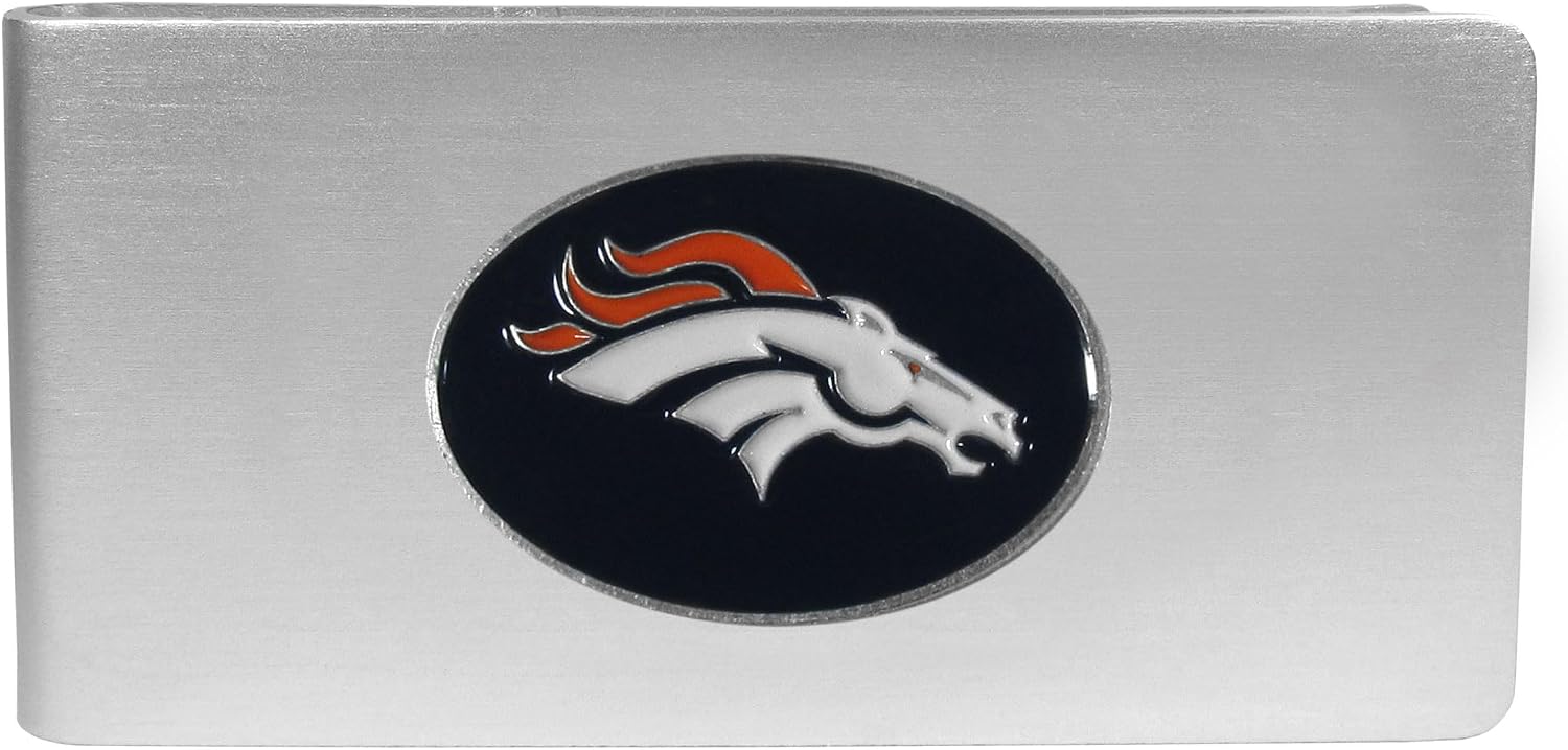 NFL Siskiyou Sports Mens Denver Broncos Brushed Metal Money Clip One Size Team Color