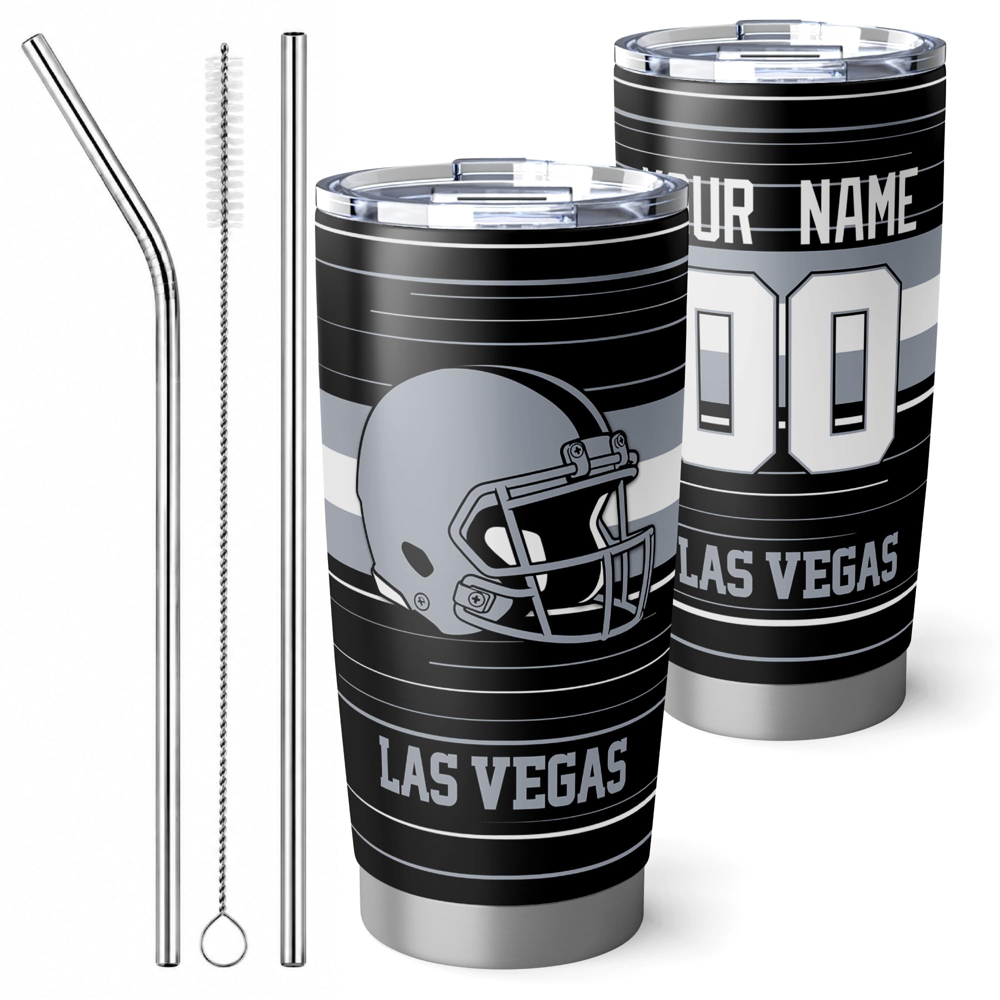 Las Vegas Tumbler 20oz Travel Mug Gifts Custom Name Number