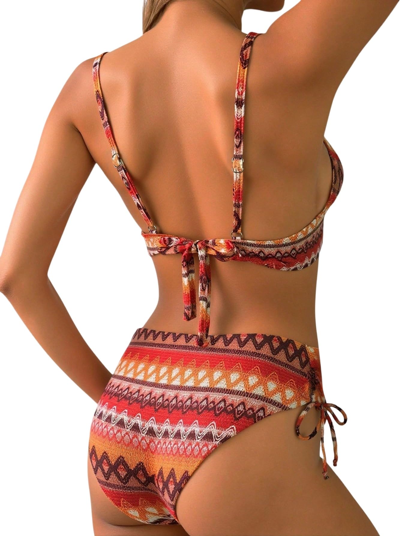 SweatyRocks Push Up bikini damskie, styl boho, dwuczęściowy strój kąpielowy, styl brazylijski