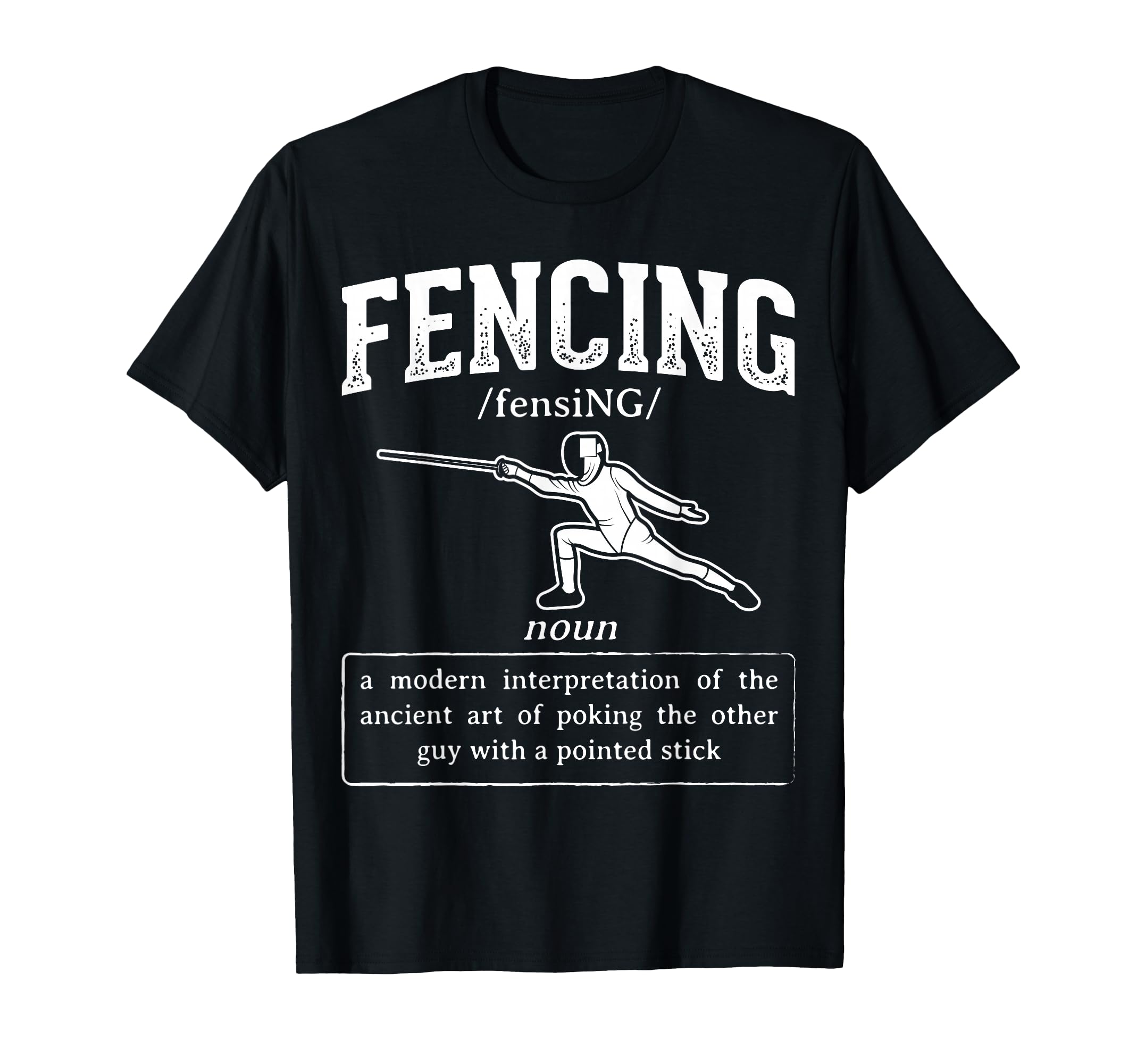 Funny Fencer Design Dictionary Fencing T-Shirt Small