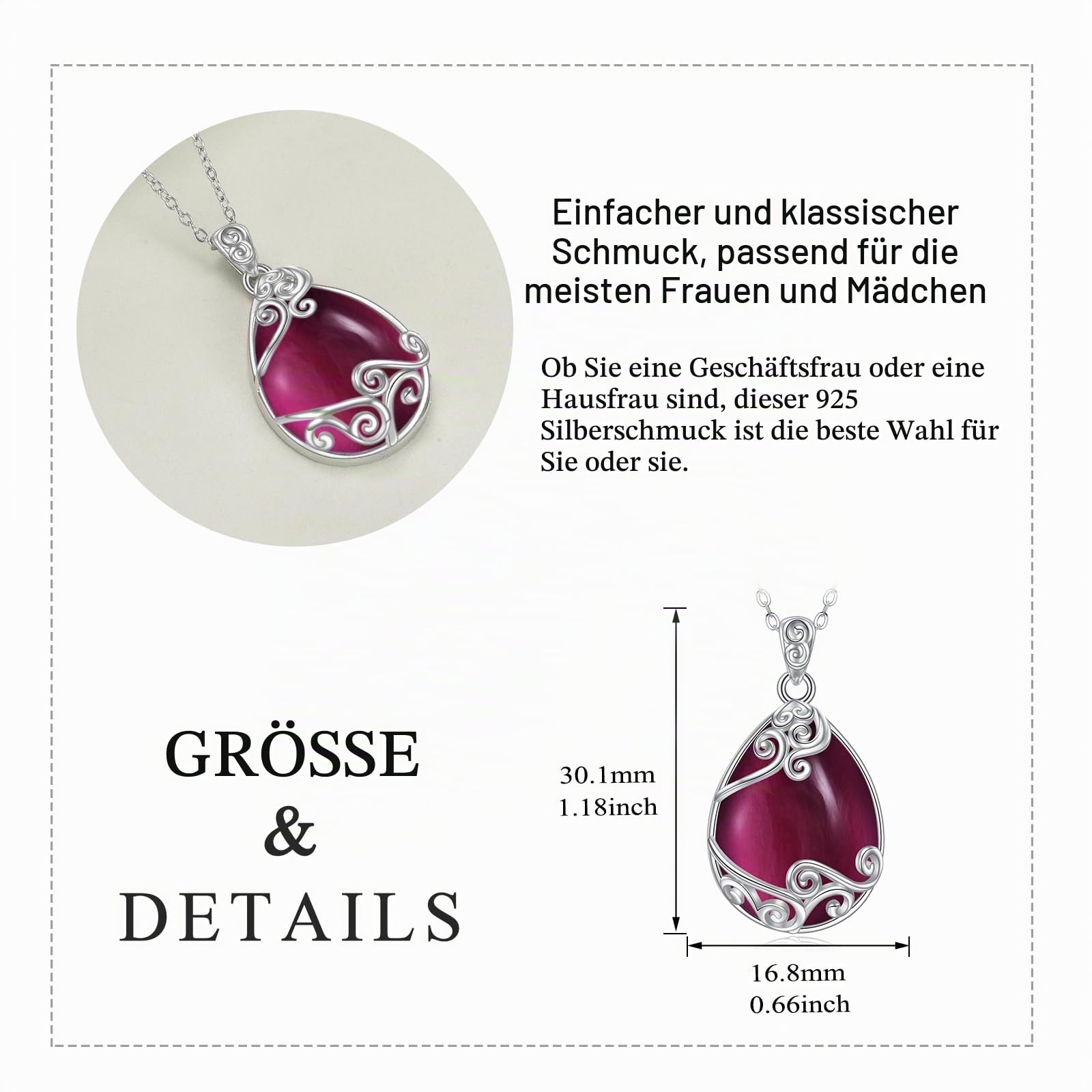 YAFEINI Lebensbaum Kette Mondstein Anhänger Halskette 925 Sterling Silber Baum des Lebens Halskette Baum Leben Schmuck Geschenk für Damen Mädchen Mama
