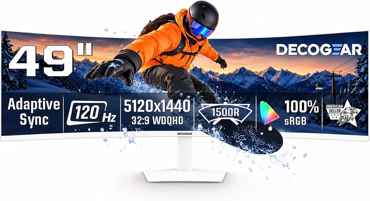 Deco Gear 49" Super Ultrawide Curved Monitor