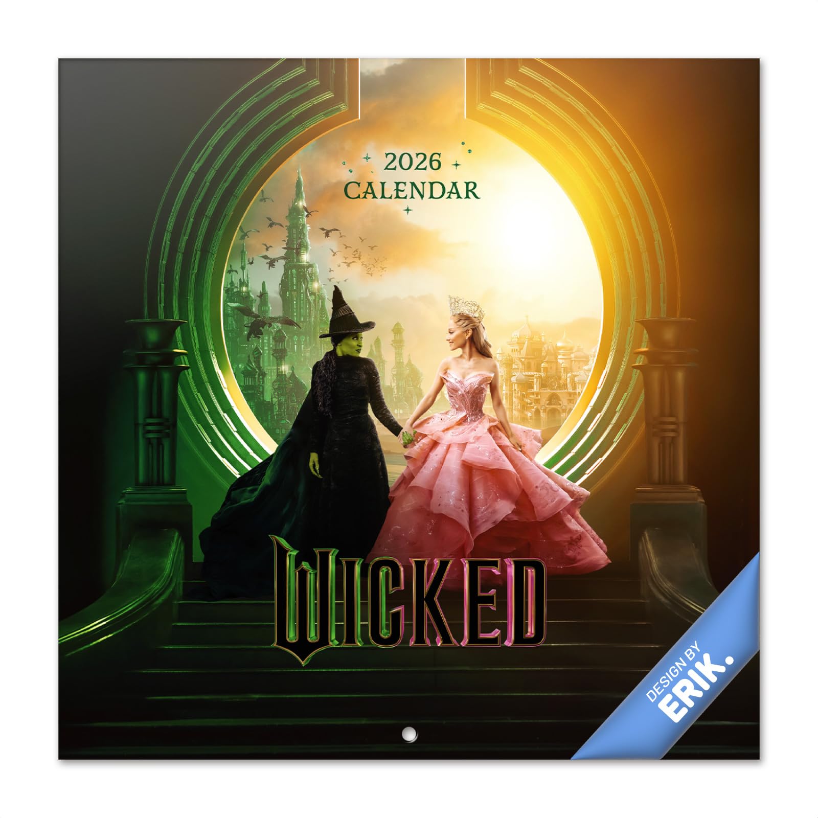Grupo Erik Wall Calendar 2026 - Wicked Calendar 2026 | Square 30 x 30 cm - 12 x 12 inches Wall Planner, Family Planner Month To View | Gifts Wicked Merchandise, Gifts For Friends