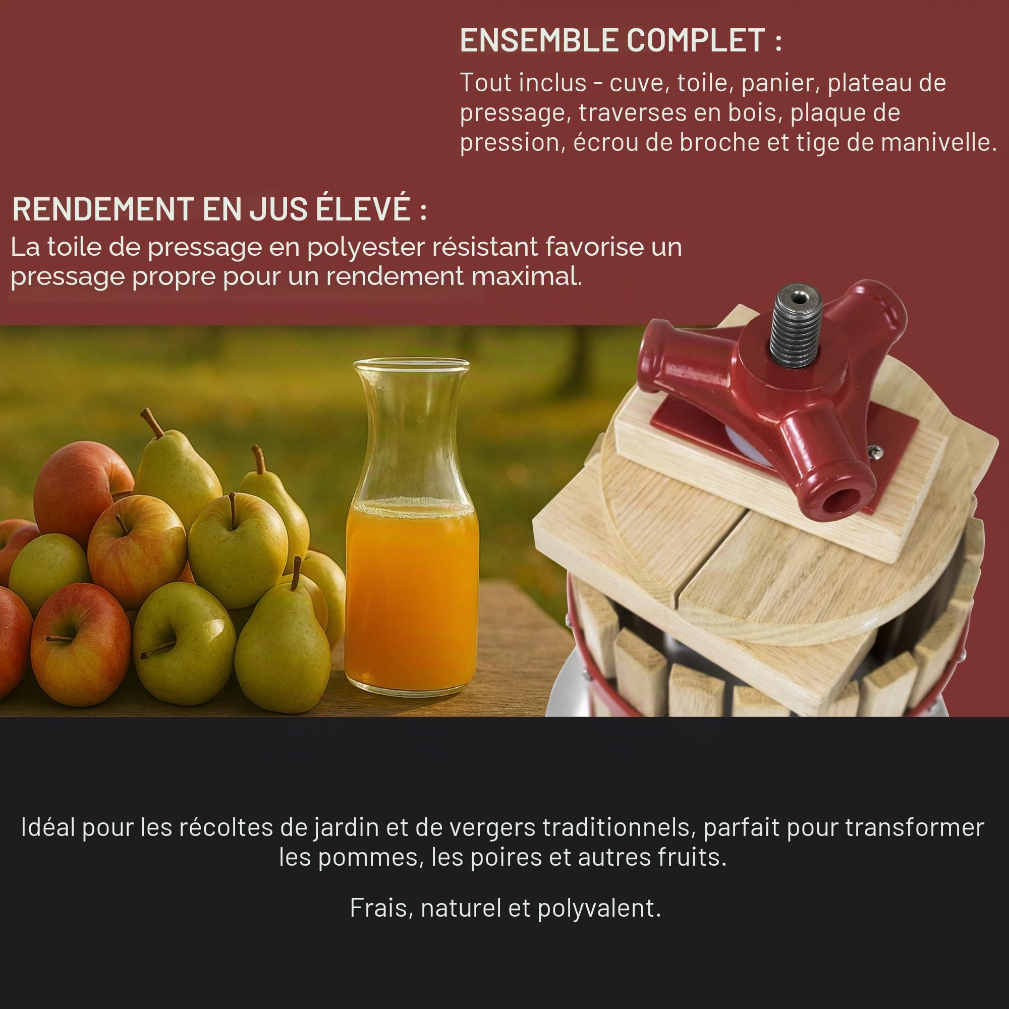 Güde 30001 BP 6 Pressoir 6 l, Couleur Bois, Marron