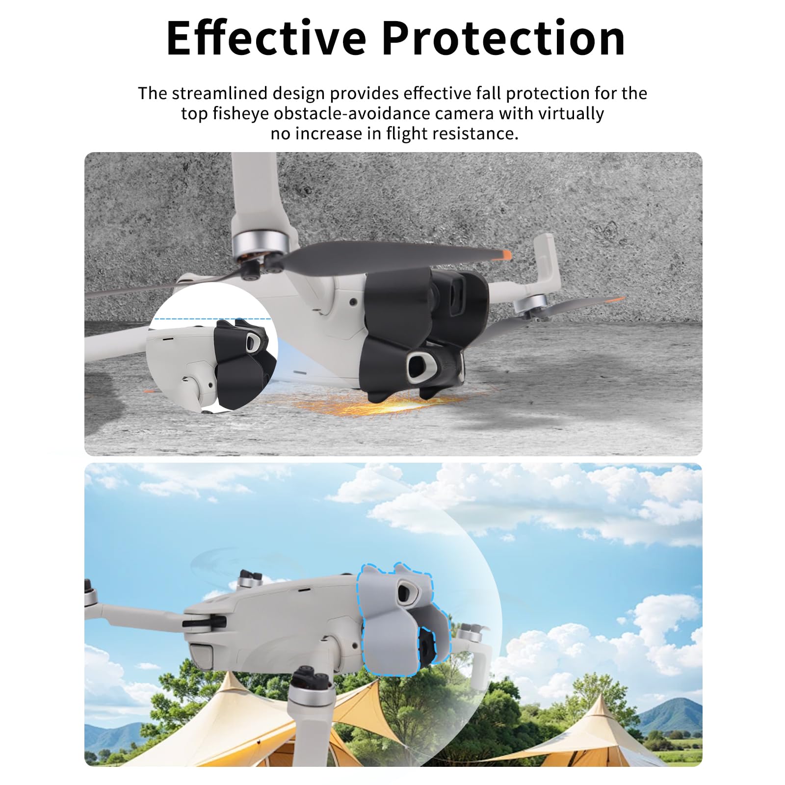 Gimbal Bumper Guard pour DJI LITO X1/LITO 1, Drone Camera Protective Cover Lens Guard Protector Anti-Collision Bumper Protection Bar for Lito 1/X1 Drone Accessoires (Gris)
