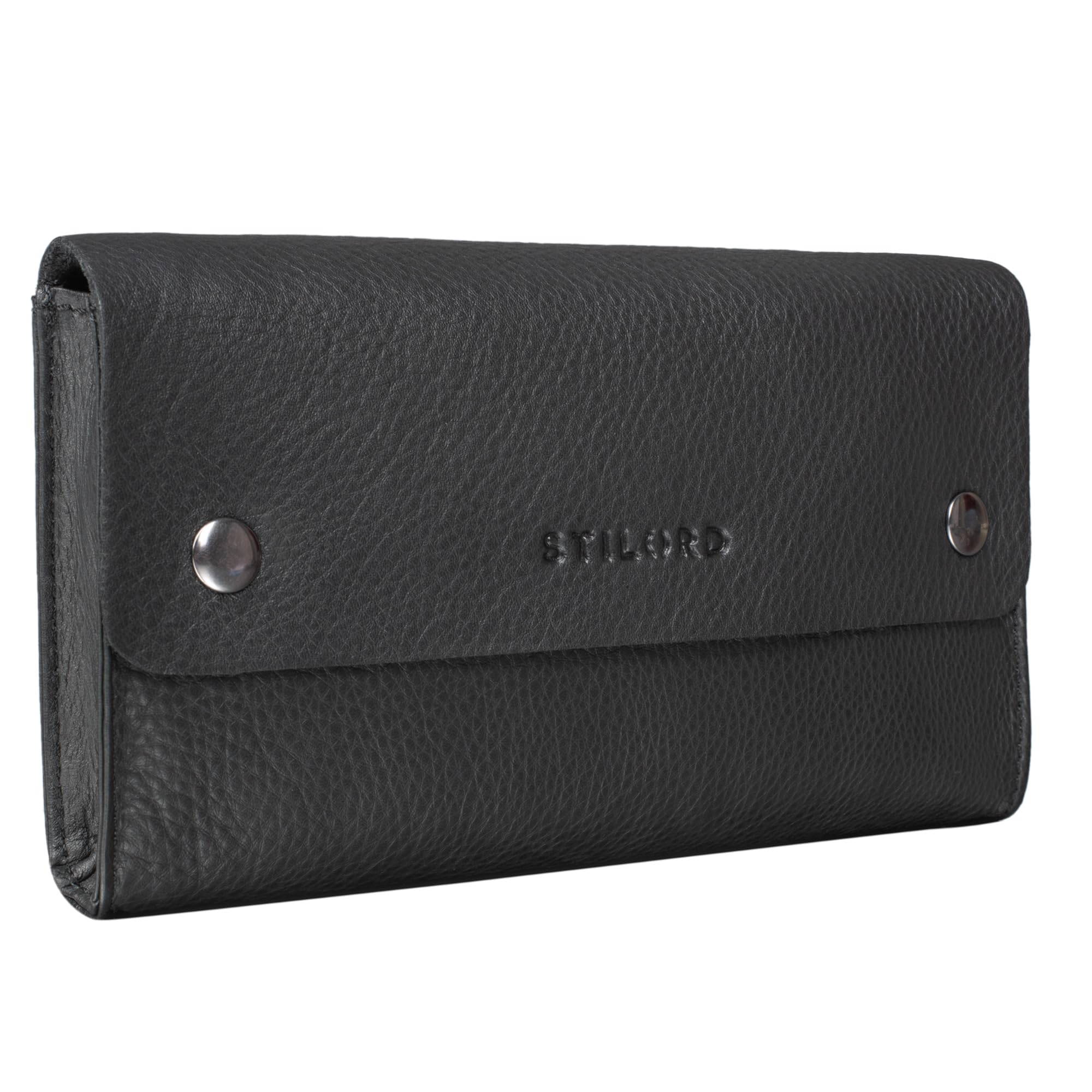 STILORD Griffin Trousse Cuir Vintage Étui élégant idéal comme Sac Scolaire Organiseur Pochette Porte-Monnaie Bourse en Cuir Véritable Couleur:Marron Moyen