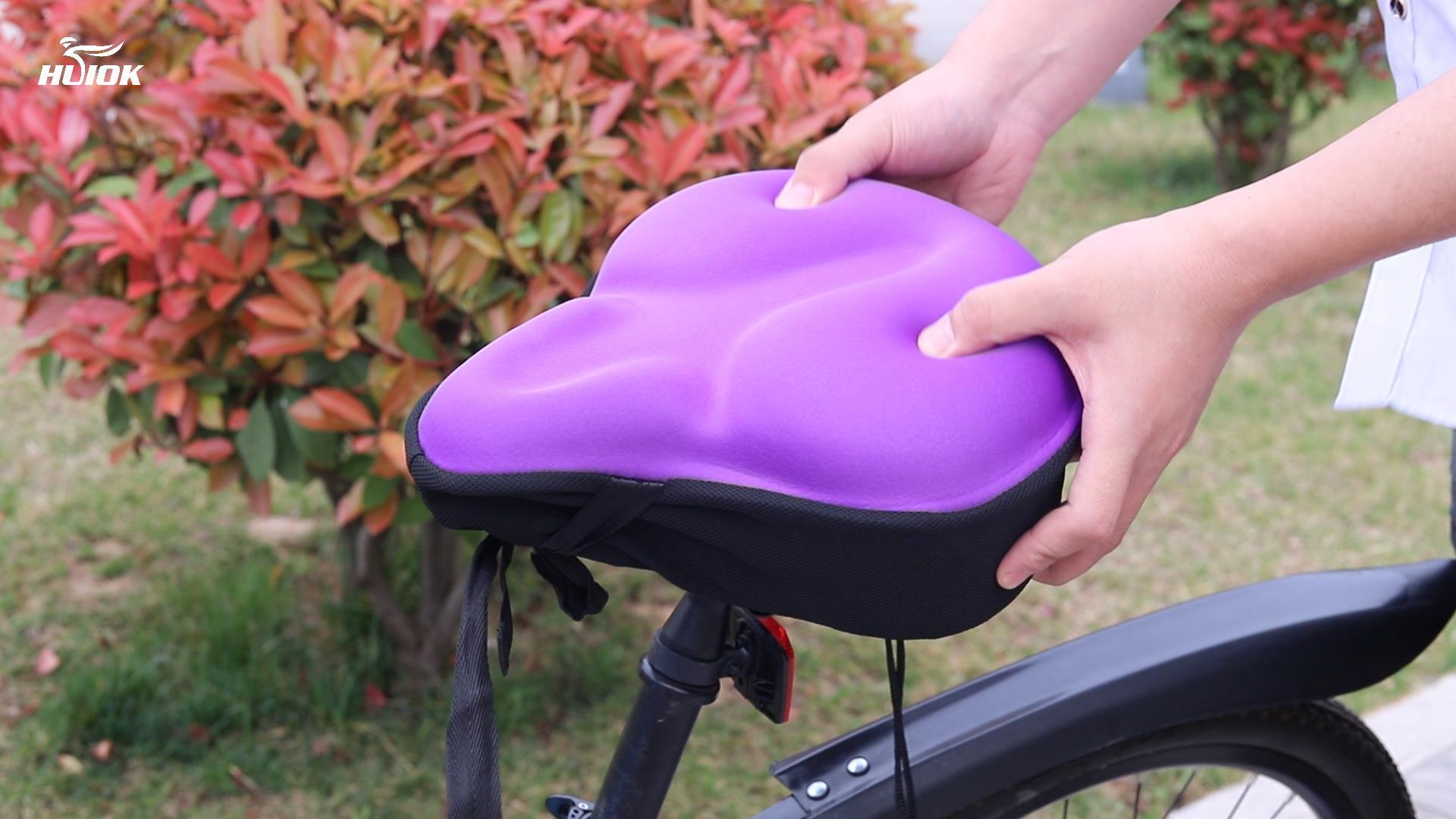 Amazon.com : Bike Seat Cover, HUIOK Wide Gel Exercise Bike Seat Cushion for  Women Men Comfort, Fits Spin, Stationary and Cruiser Bikes, Indoor Outdoor  Cycling, Water Dust Resistant Cover Included : Sports