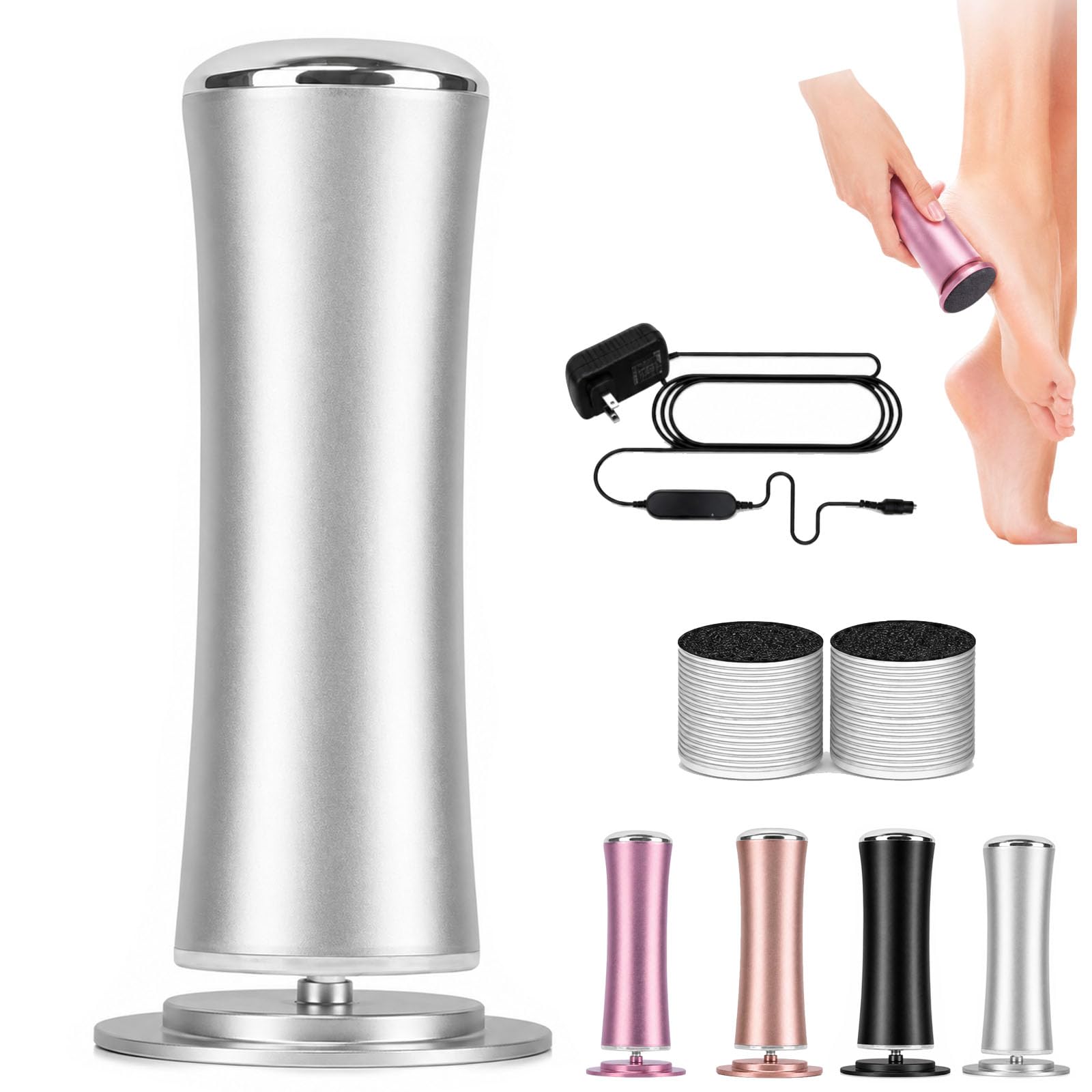Rapeuse Pieds Électrique, Ponceuse Pied，Argent