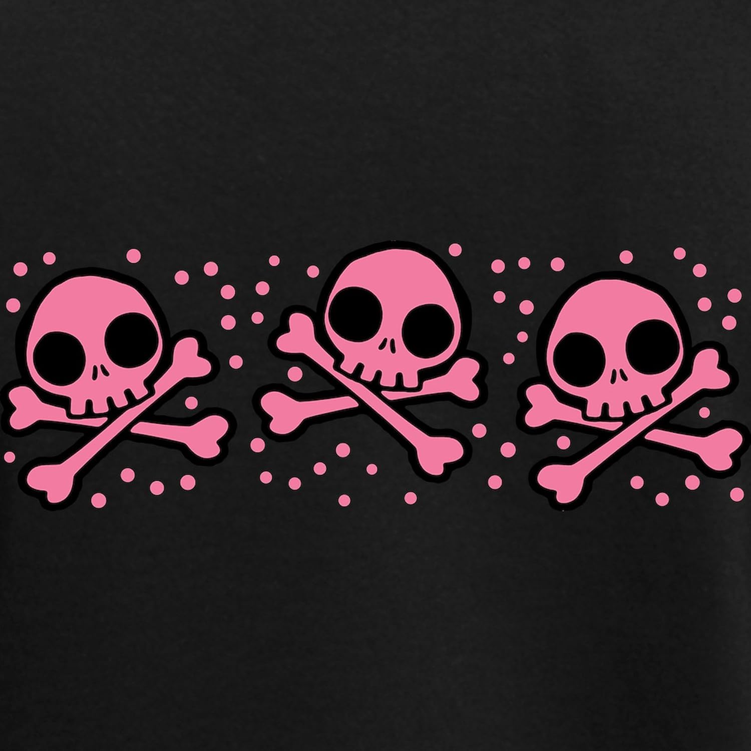 CafePress Cute Pink Skulls And Crossbones Women's Dark Pajam Womens Novelty PJ Sleepwear