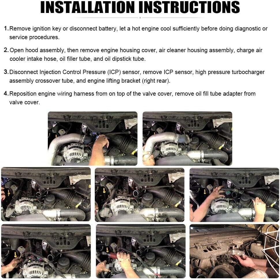 6E7Z9A332A Fuel Supply Tube Stand Dummy Plug Kit Replacement for Ford 2004-2010 6.0L Replacement for Ford E/F-Series Fuel Supply Tube