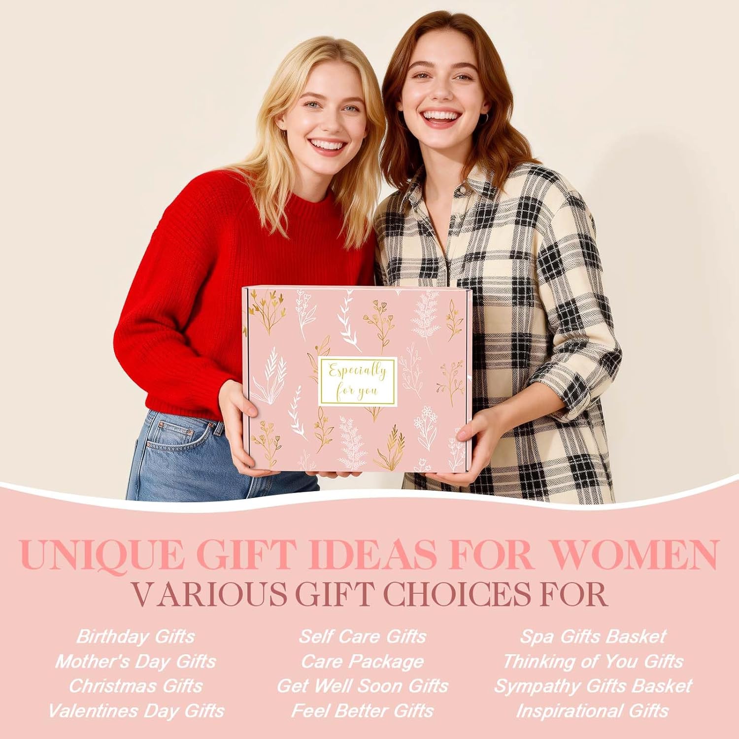 Wasocol Mothers Day Gifts for Mom Wife Grandma Daughter, Birthday Gifts for Women Self Care Spa Gift Basket, Get Well Relaxing Care Package Gift Baskets for Women Sister Friend