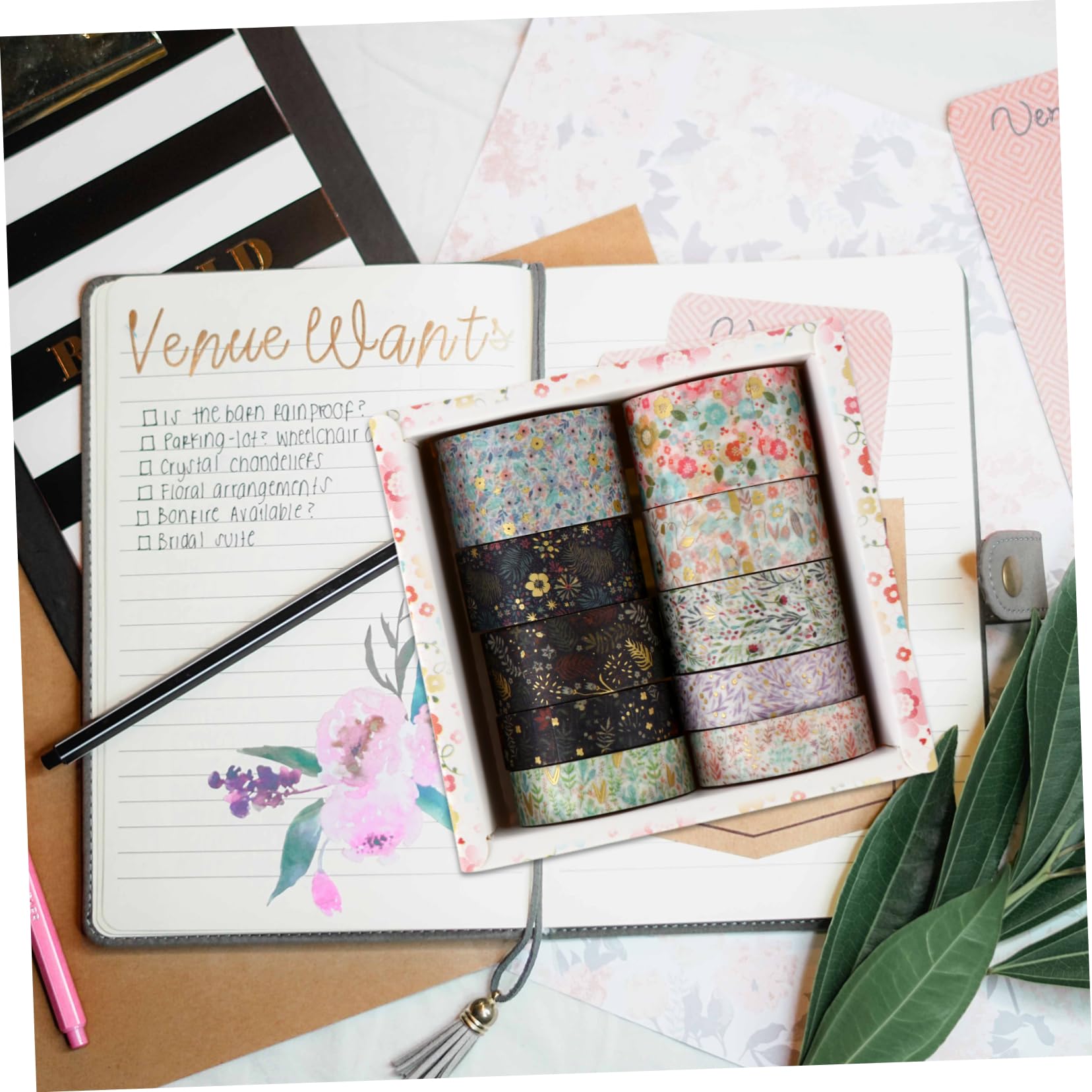 SHINEOFI 20 Nastro Adesivo Per Artigianato Di Nastro Decorativo Carta Per Scrapbooking e Design Unico e Facile Da Strappare Mano Per Decorare Inviti e Progetti Creativi