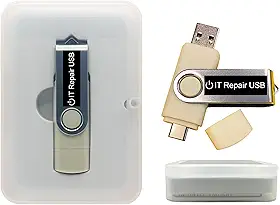 Pen Drive USB Inicializável para Reparo de PCs – Antivírus, Recuperação de Dados e Redefinição de Senhas para Windows – Corrige Boot, Restaura, Limpa e Mantém o Sistema
