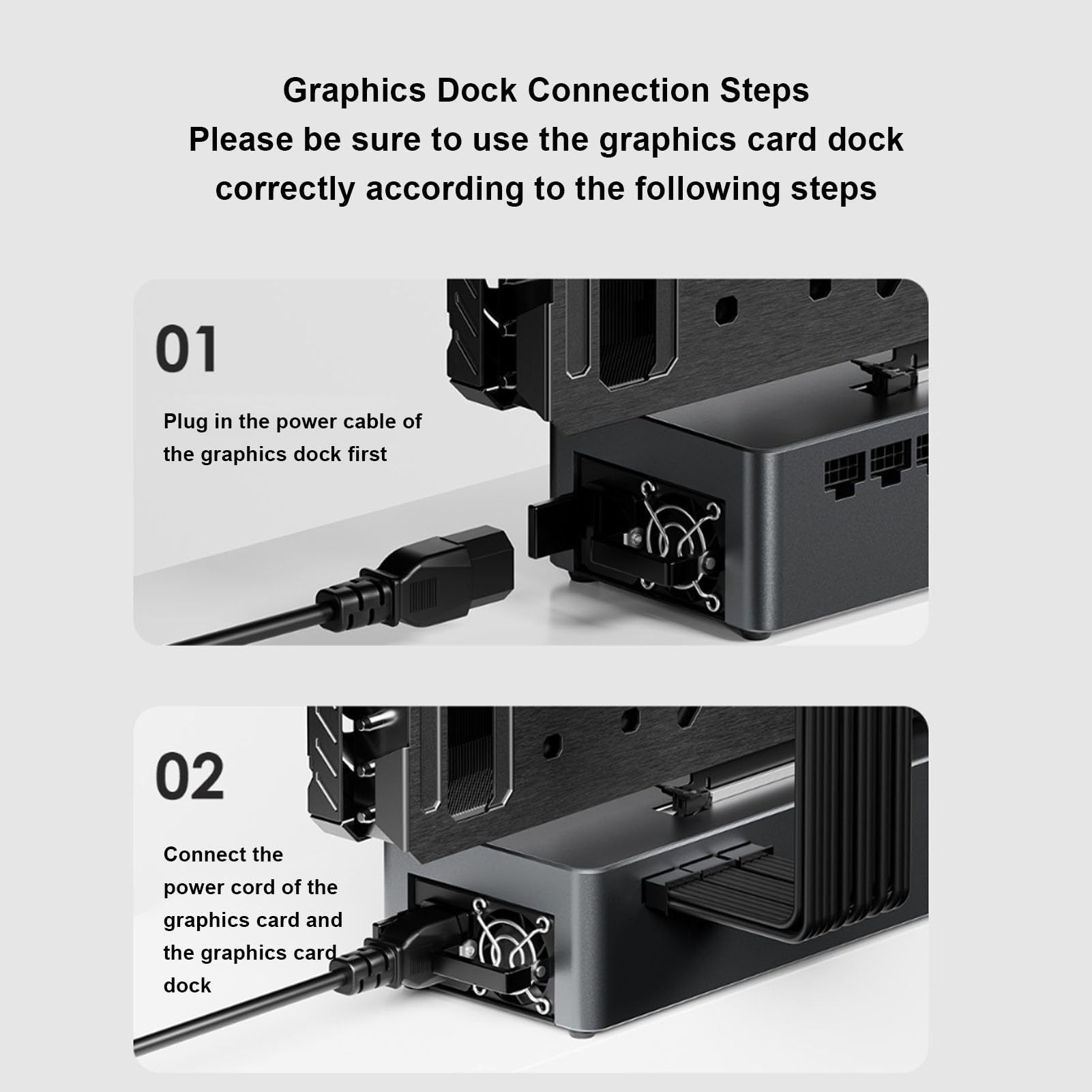 Tosuny Zewnętrzna Stacja Dokująca GPU, Stacja Dokująca Karty Graficznej z Zasilaczem 800 W, łączność Oculink i USB4, Obsługa Procesora Graficznego o Mocy do 600 W do Edycji Wideo W (Wtyczka brytyjska)