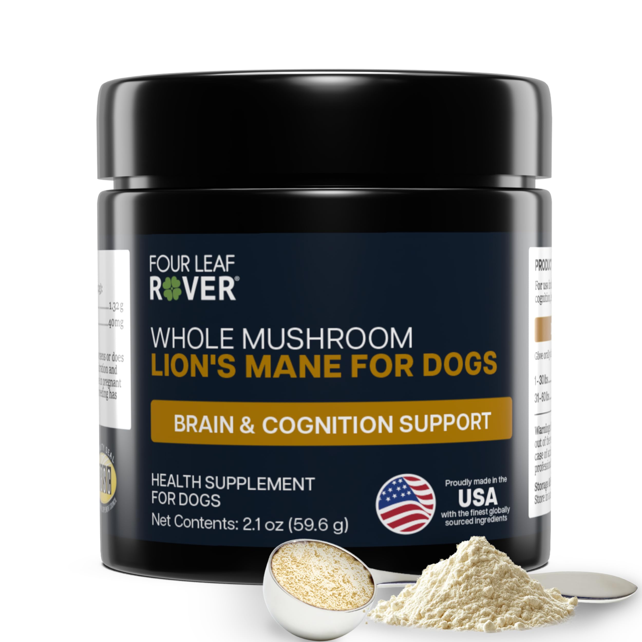FOUR LEAF ROVER Lion's Mane Mushrooms for Dogs