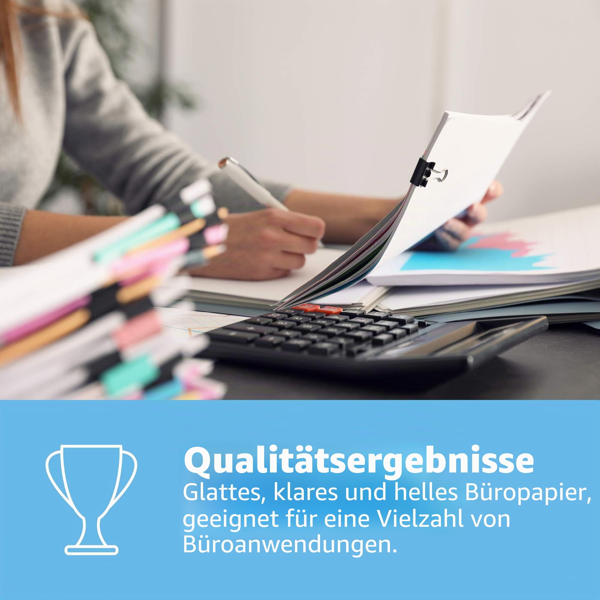 HP Kopierpapier Office CHP110: 80 g DIN-A4, 2500 Blatt (5x500) matt, weiß Allround Kopierpapier für Büro