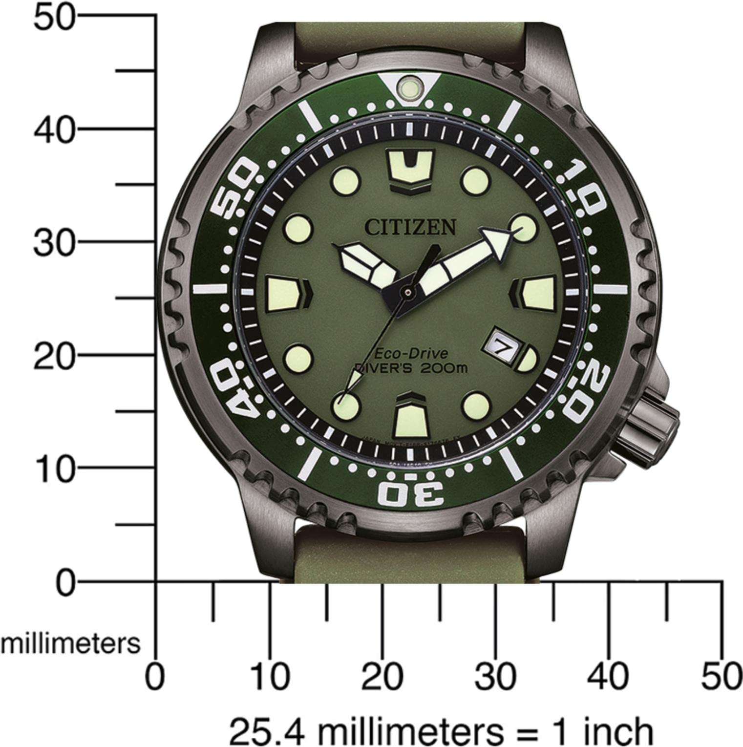 Citizen Orologio analogico da uomo Eco-Drive con elastico Promaster Marine