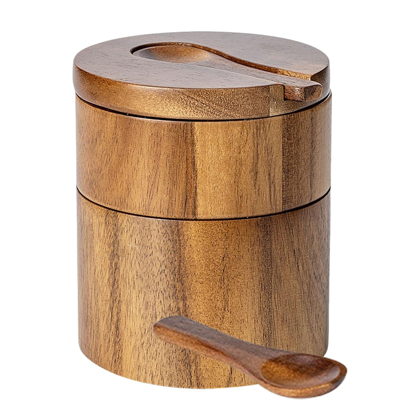 Yhplxyuus Decorative Seasoning Container Artistic Crafted Wood Spices Canister Holders for Cooking Use in Dining Setting Use Friendly Spices Storage