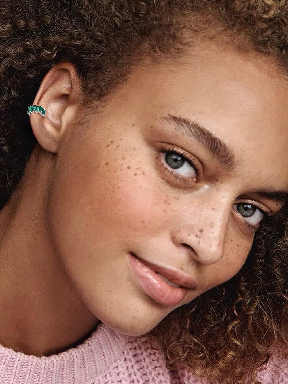 Ear Cuff Crystal Cartilage Non Piercing Clip On Earring Cubic Zirconia Irregular Square Fake Huggie Hoops Wrap Earrings Dainty Jewelry Gifts for Women