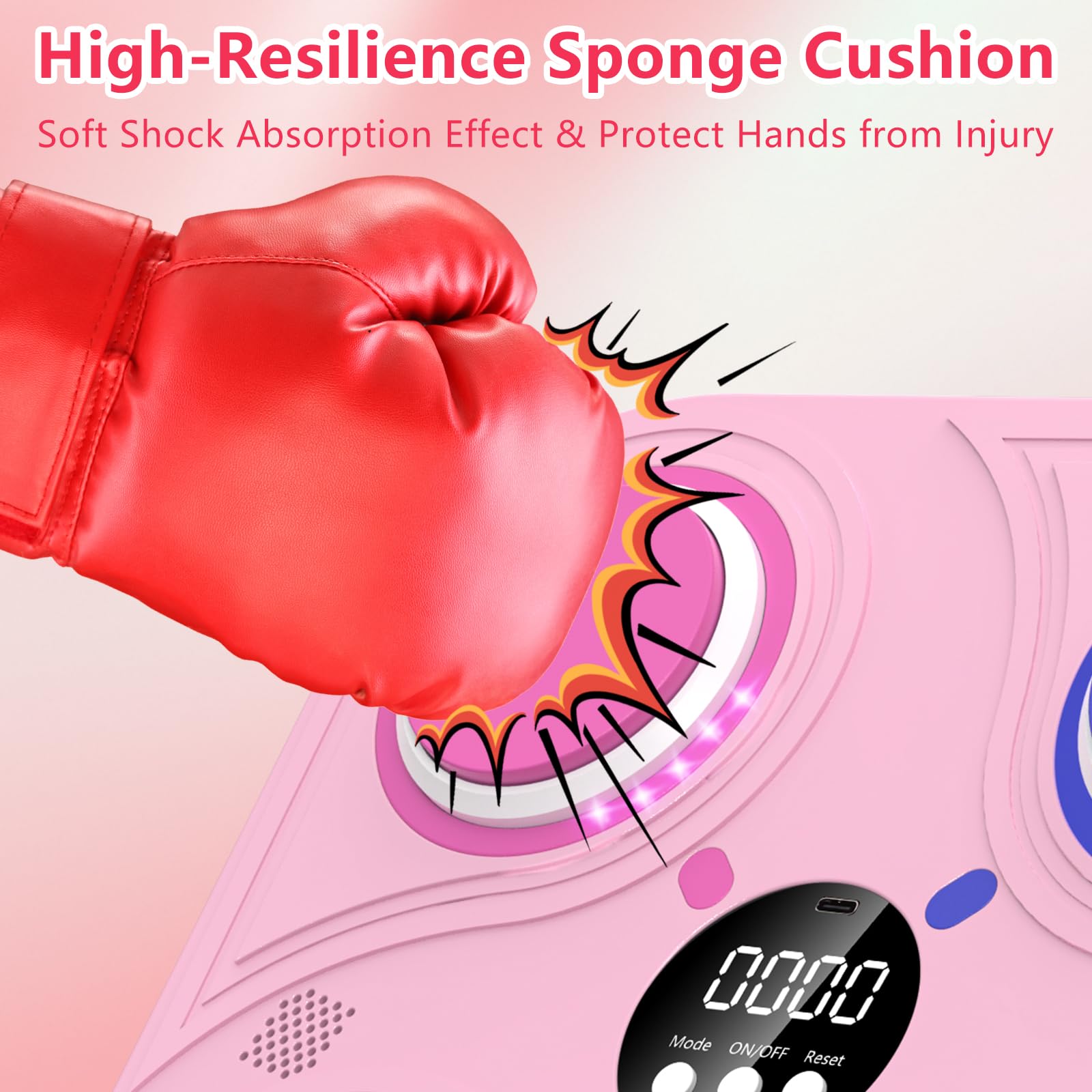 Machine De Boxe Musicale, BlueTooth Music Boxing Machine Adulte Avec