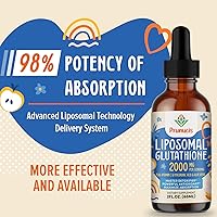 Vista 3 de 2000MG Liposomal Glutathione Liquid, 98% Absorption, Active Form L-Glutathione Supplement, Vegan Friendly, Powerful Antioxidant Complex for Immune