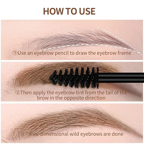 O'CHEAL Brow Longwear Waterproof Tinted Brow Gel,Transfer- Proof,Smudge-resistant,Quick Drying,Easy and quick application with precise brush 04#GREY