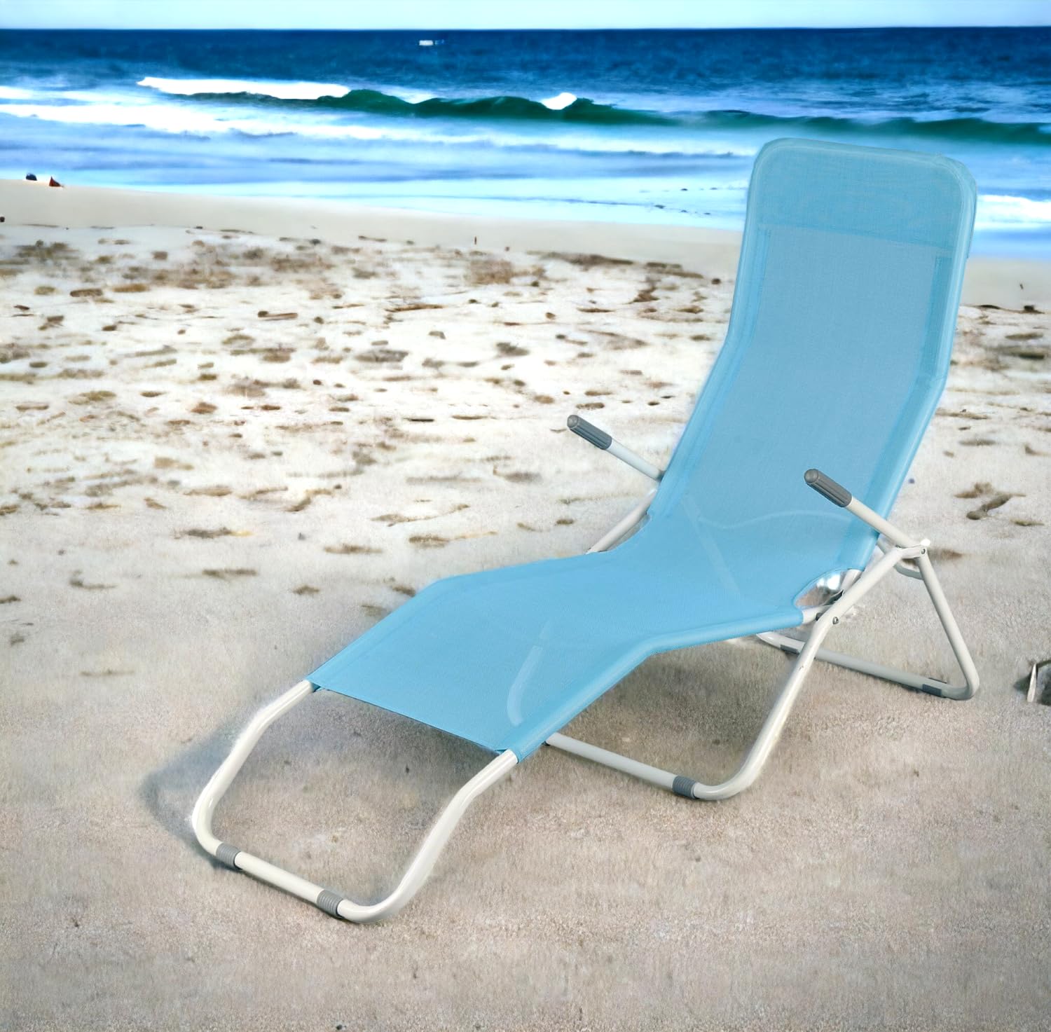 Tumbona reclinable de playa plegable sin cojín Long Beach