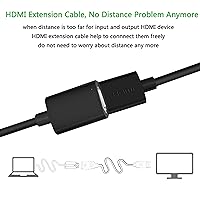 Vista 8 de SaiTech IT Paquete de 2 cables de extensión HDMI macho a hembra de 19 pines, compatible con 4K 1080P, extensor HDMI, convertidor compatible con TV