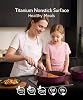 Set de Ollas y Sartenes Antiadherentes JEETEE, Sartenes de Titanio Saludables para Cocinar | Set de Cocina de Cerámica de 17 Piezas, Libre de Tóxicos, para Cocina de Inducción, Apto para Horno y Lavavajillas, Libre de PFOA PFOS PTFE, Púrpura Violeta 5