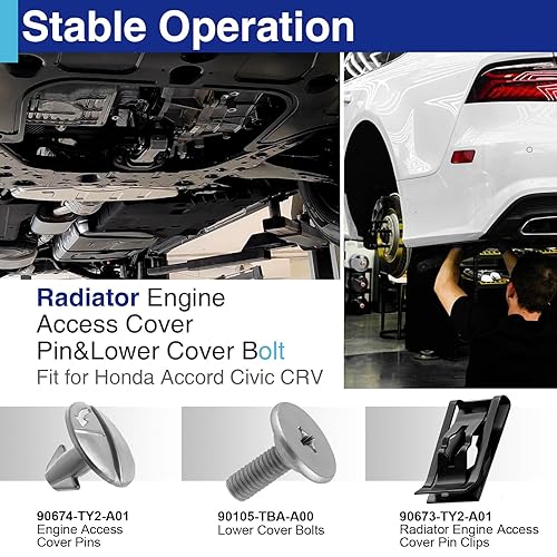 Miniatura 5 de Kit de tornillos de pasador de cubierta inferior del motor, 9067490673-TY2-A01 90105-TBA-A00 pernos de protección contra salpicaduras y sujetadores