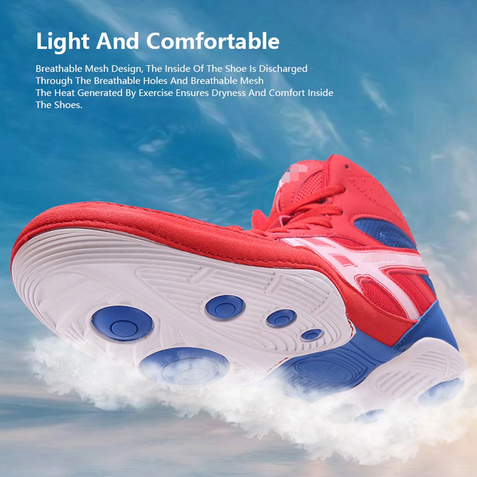 Zenithia Scarpe da Wrestling Calzature Sportive da Combattimento Ad Alta Trazione Scarpe per Bodybuilding Sport E Tempo Libero Traspiranti Non-Slip Leggero Resistente per Leggere Camminare