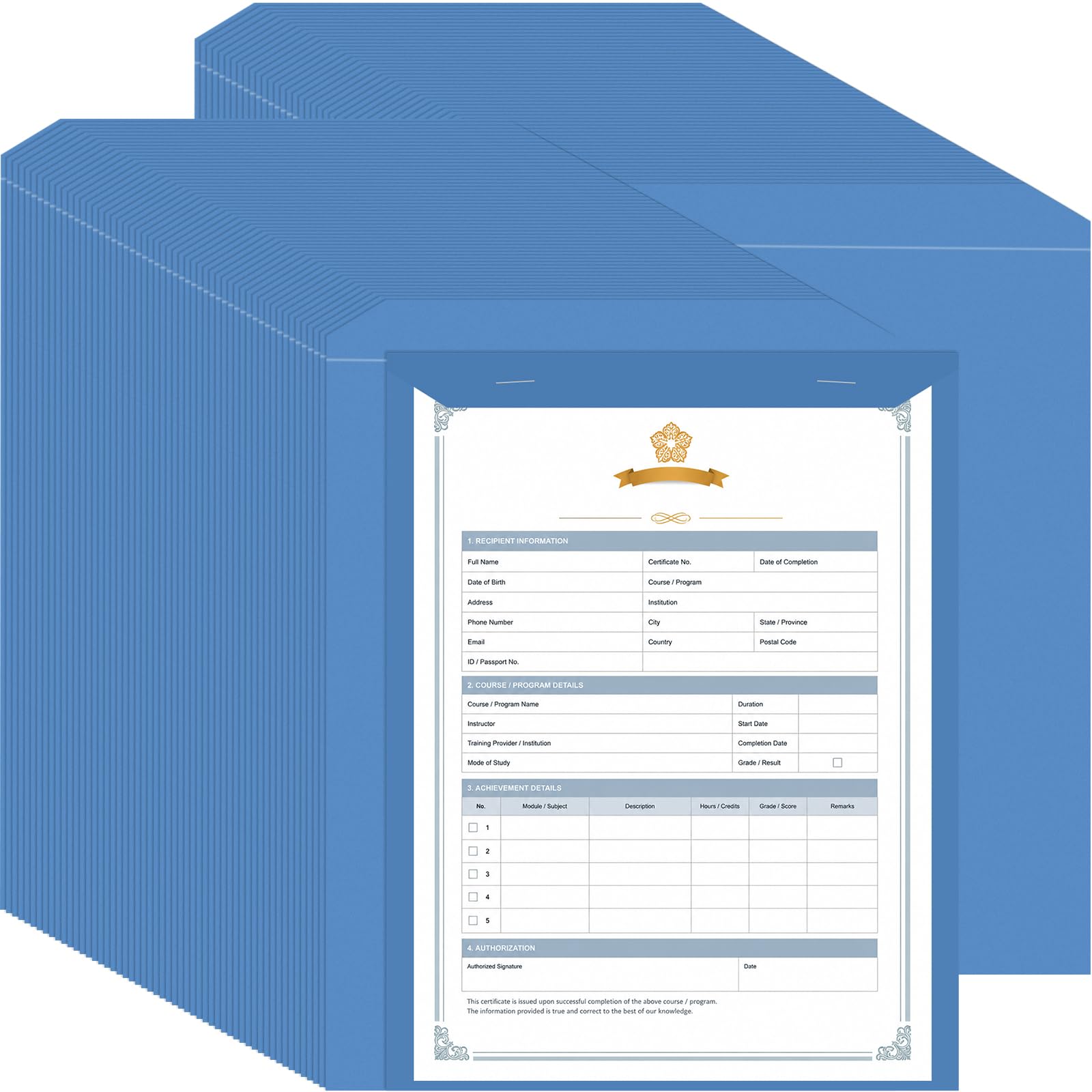 150 Pack Blue Manuscript Covers Bulk, A4 Paper Document Binding Covers