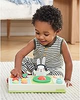 Vista 2 de Skip Hop - Set de juguete musical para bebé DJ con luces, canciones, efectos de sonido y texturas suaves, Farmstand Let The Beet Drop Set de DJ