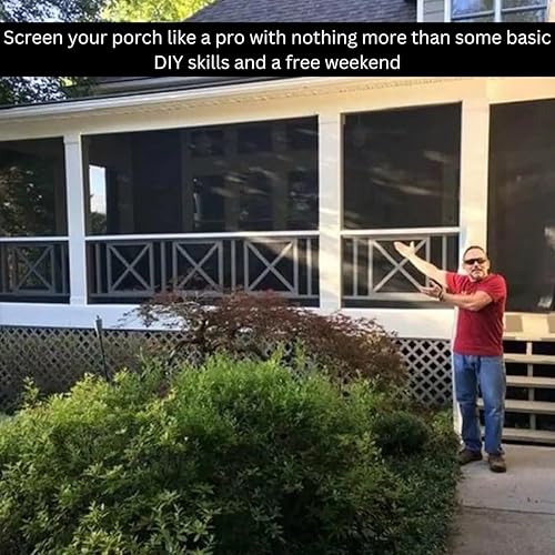 Miniatura 7 de SNAPP - Kit de pantalla de aluminio para porche y patio, riel de aluminio extruido de 94 pulgadas (20 varillas), ranura de pantalla redonda (200