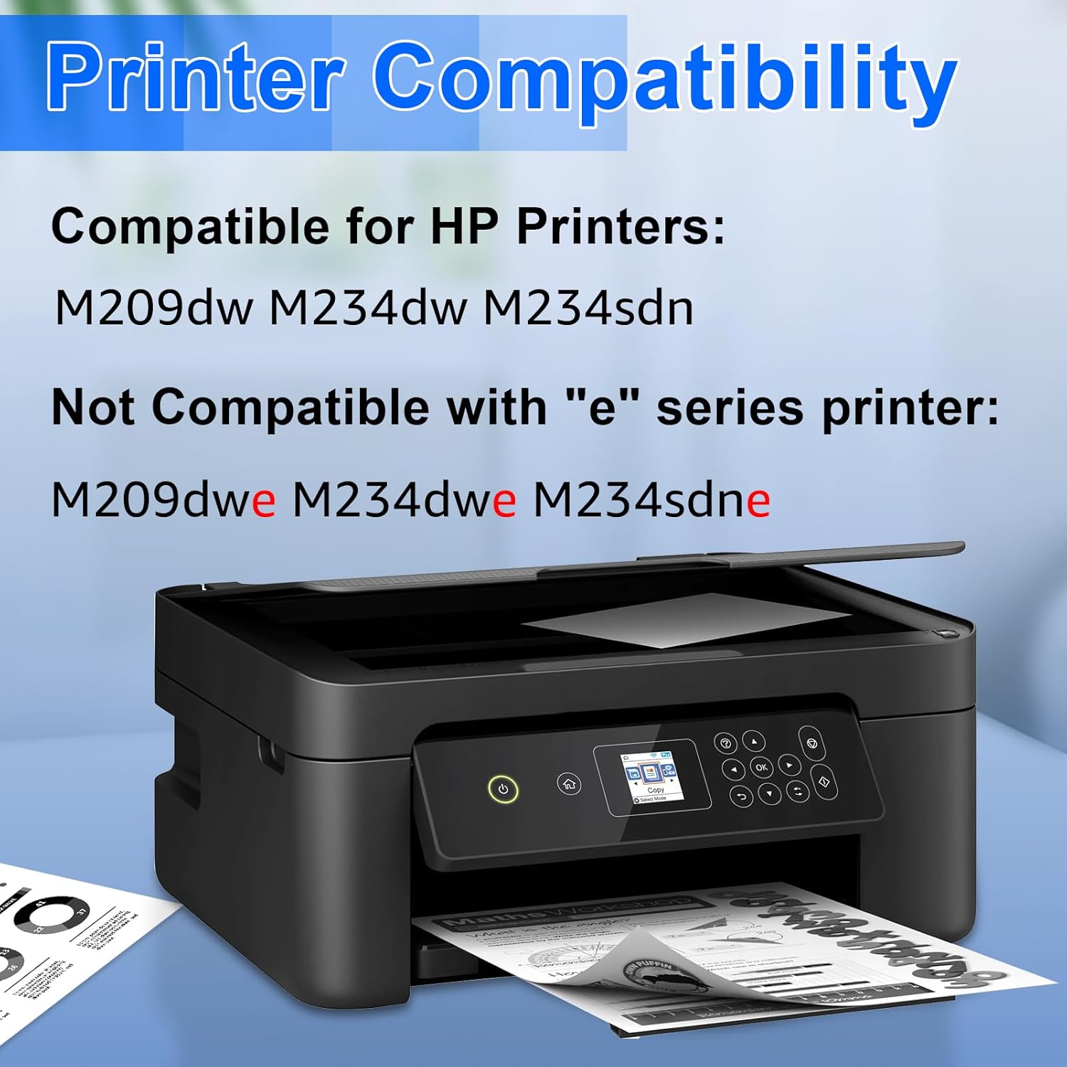 NineLeaf 134A Compatible Replacement for HP 134A Black Toner Cartridge W1340A use Laser Jet M209dw MFP M234dw M234sdw M234sdn Printer (with CHIP,2 Pack)