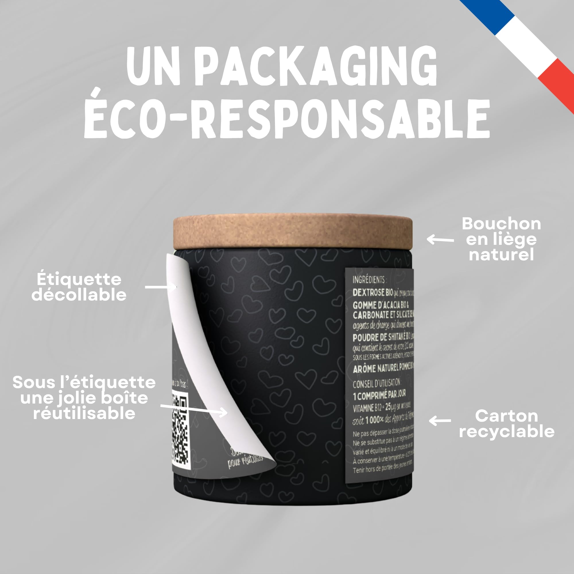 Fer Bio Vegan 7 mg - 90 Comprimés - Cure 45 Jours - Réduction de la Fatigue - Soutien Immunitaire - Fer Hautement Assimilable - Fabriqué en France