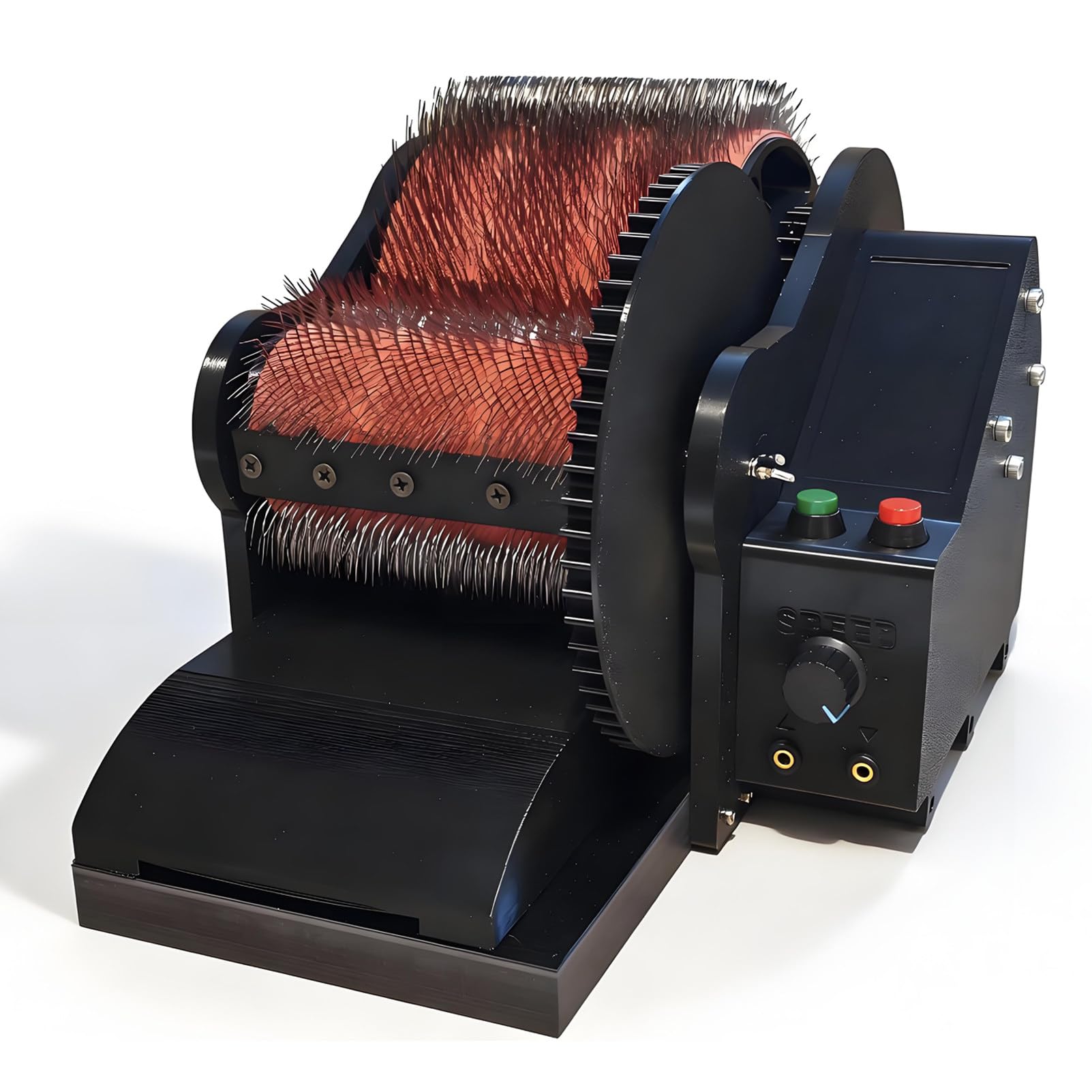 DNEPEI Electric Drum Carder 0–56 RPM, Wool Carding Machine with Forward & Reverse, Foot Pedal Control for Blending Wool, Cotton, Silk, Pet Hair – Ideal for Spinning & Felting