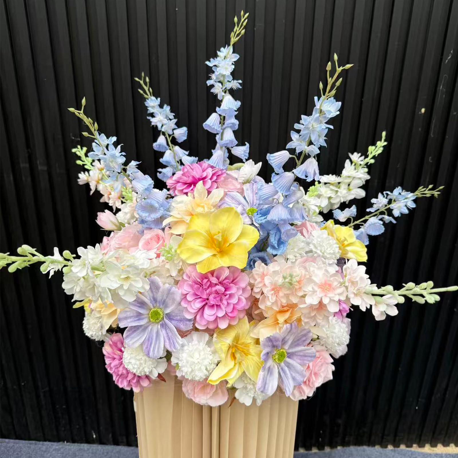 Artificial Flower Arrangement, Pastel Wedding Centerpiece for Home Decor (50cm)