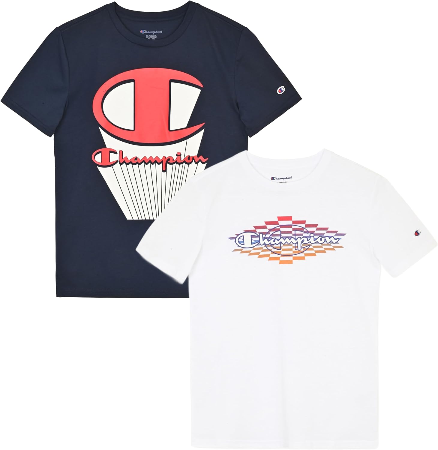 Champion Boys 2 Pack Short Sleeve Tee Shirt for Kids